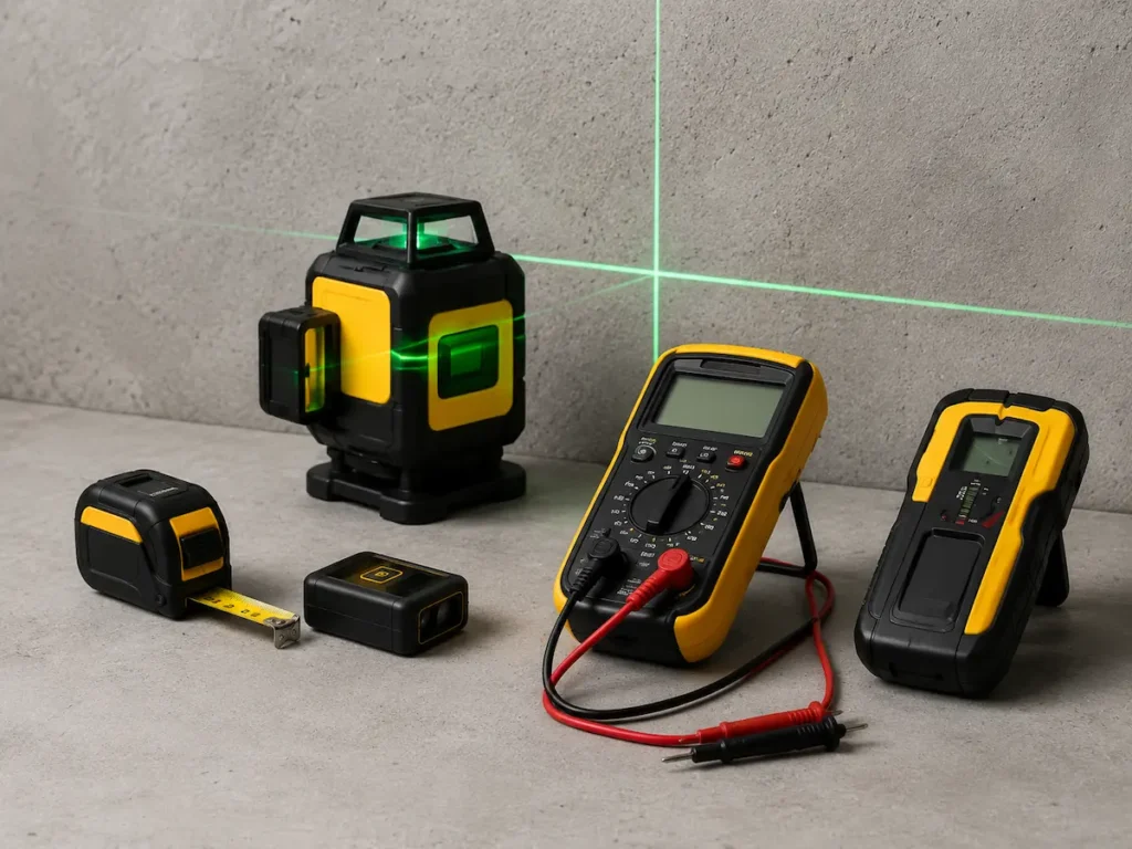 Herramientas de medición y detección para bricolaje