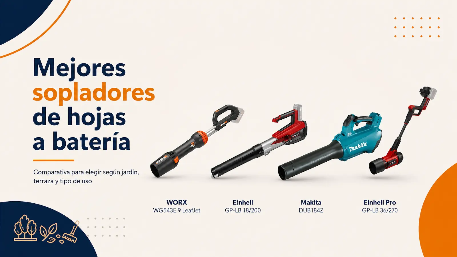 Qué soplador de hojas a batería comprar según tu uso